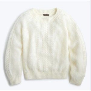 J.Crew Point Sur Neutral Mohair Wool Knitted Preppy Classic Contemporary Sweater